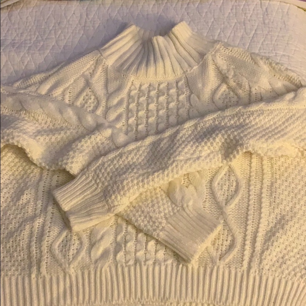 MinkPink Cropped Cream Sweater